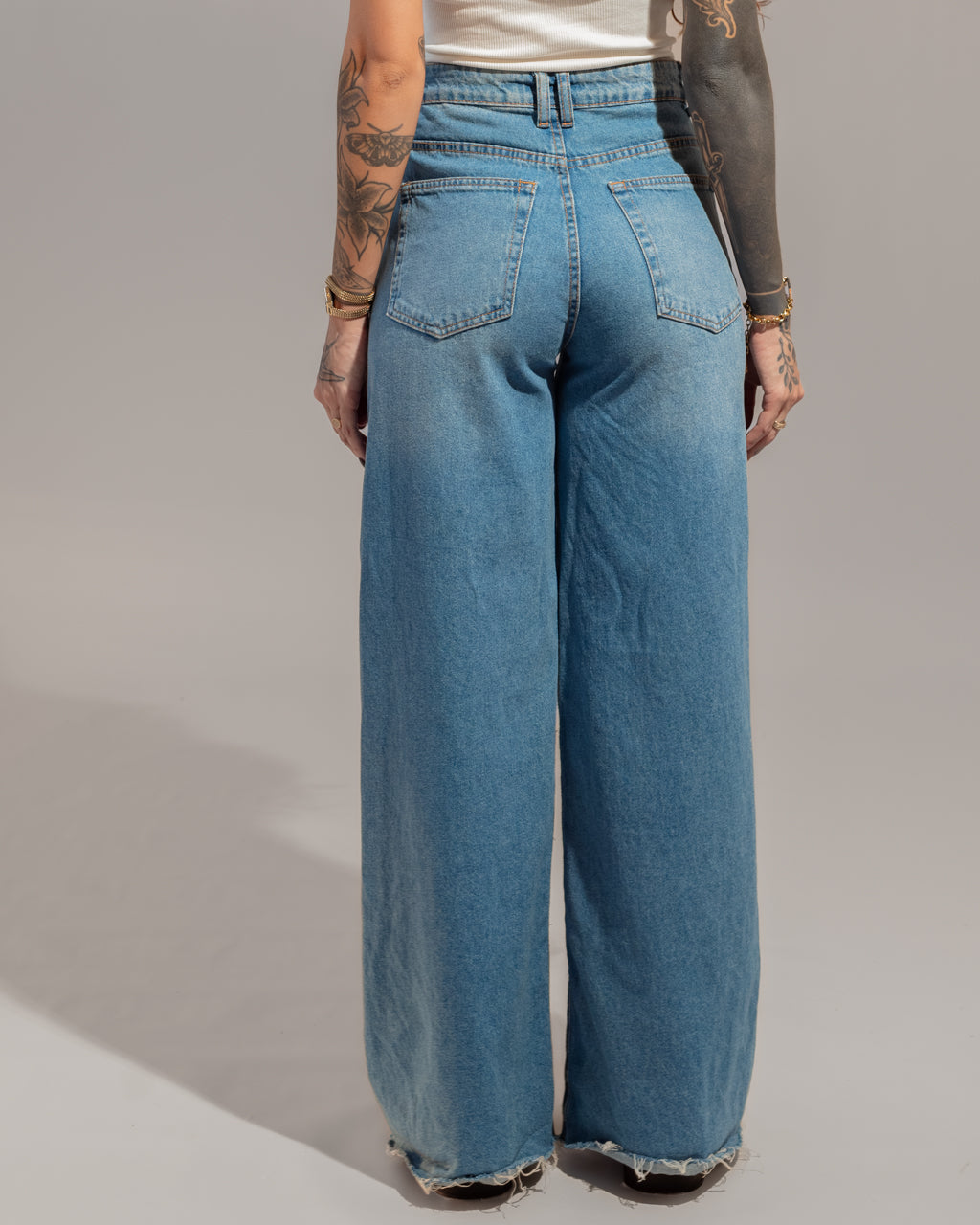 Pantalona Jeans Palazzo