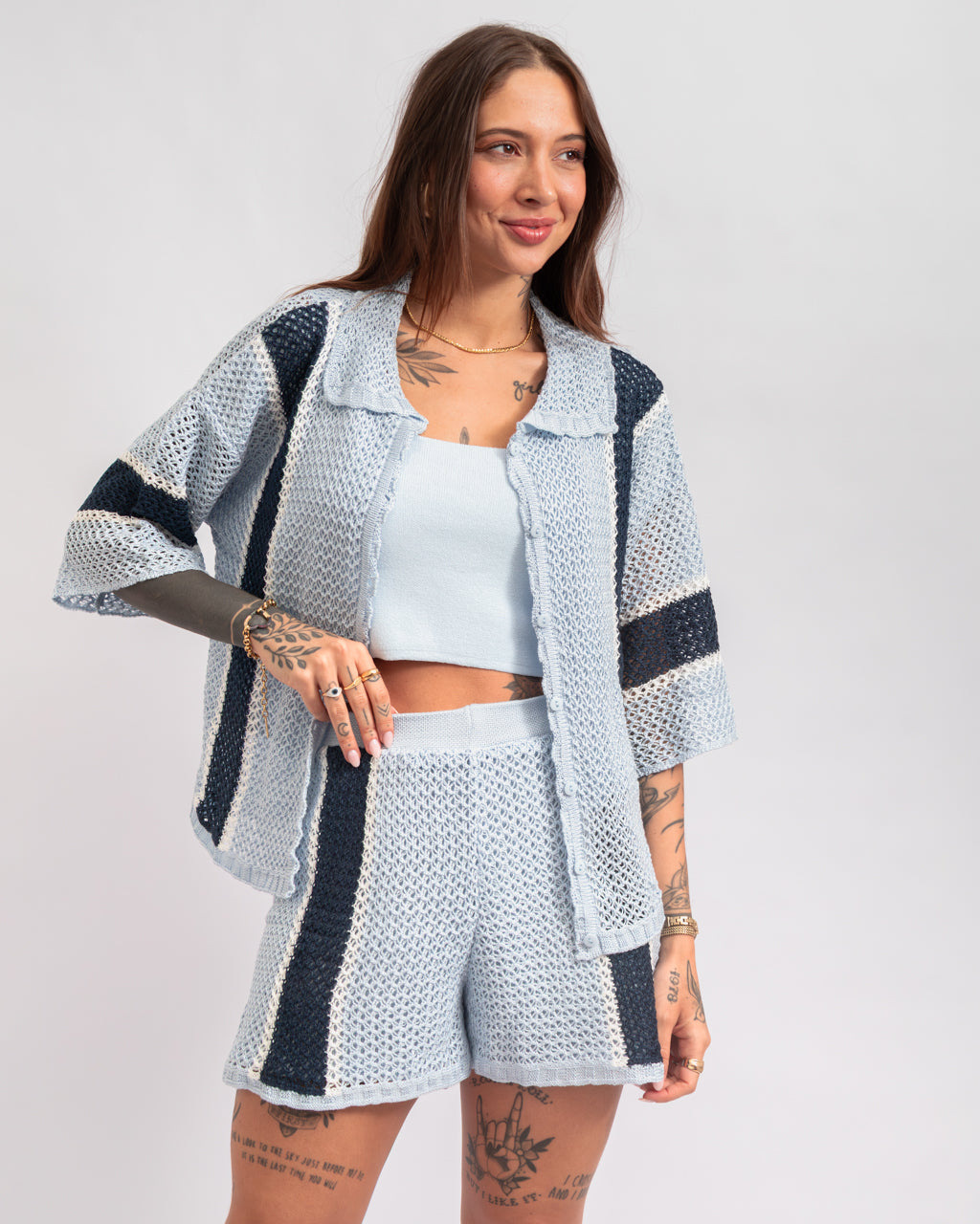 Conjunto Camisa + Short Tricot Candy Colors