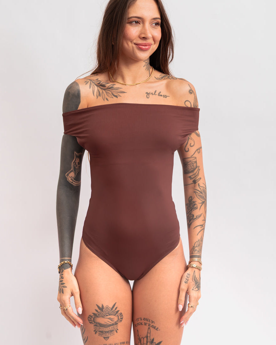 Body Maiô em Poliamida - Ombro a Ombro