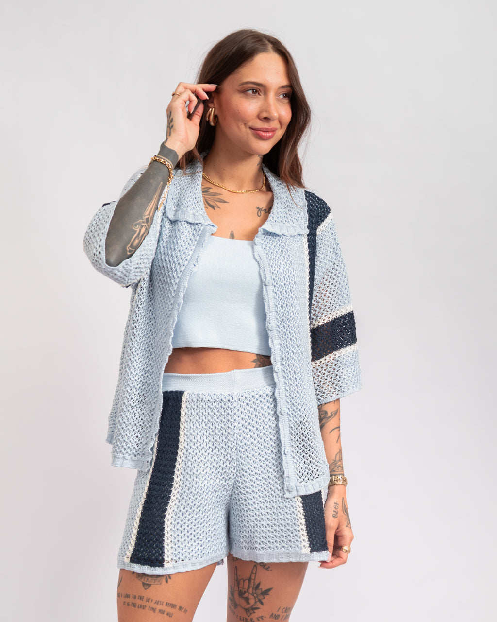 Conjunto Camisa + Short Tricot Candy Colors