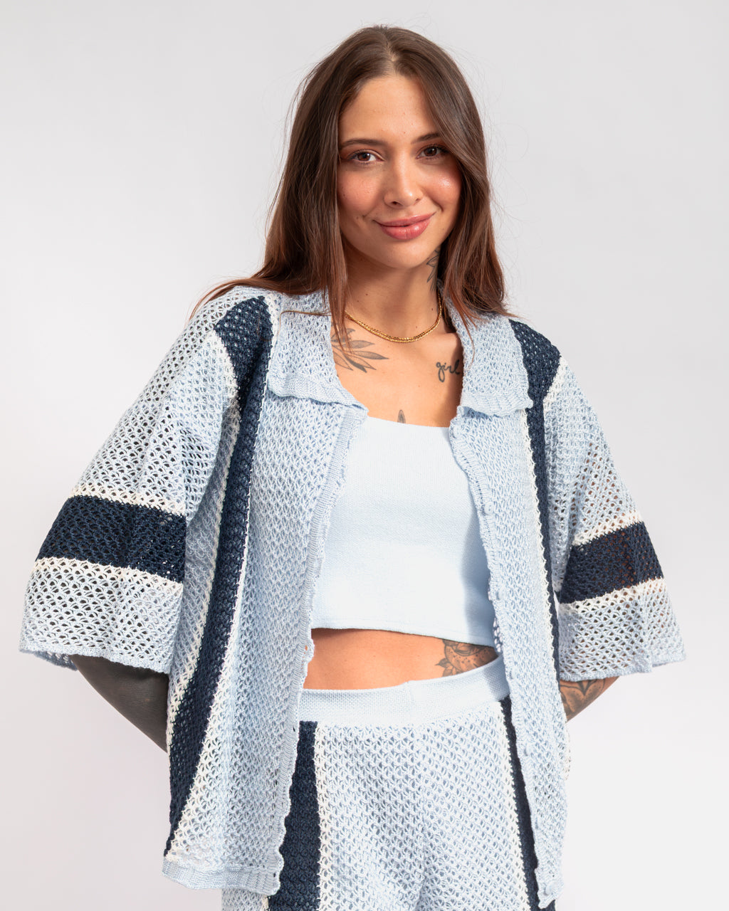 Conjunto Camisa + Short Tricot Candy Colors