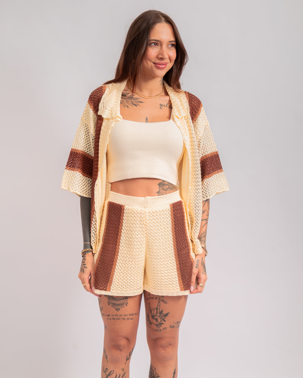 Conjunto Camisa + Short Tricot Candy Colors