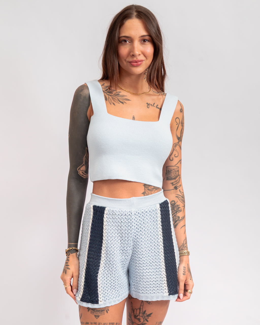 Conjunto Camisa + Short Tricot Candy Colors