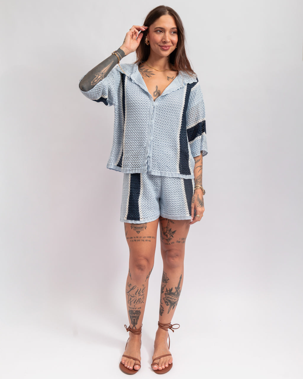 Conjunto Camisa + Short Tricot Candy Colors