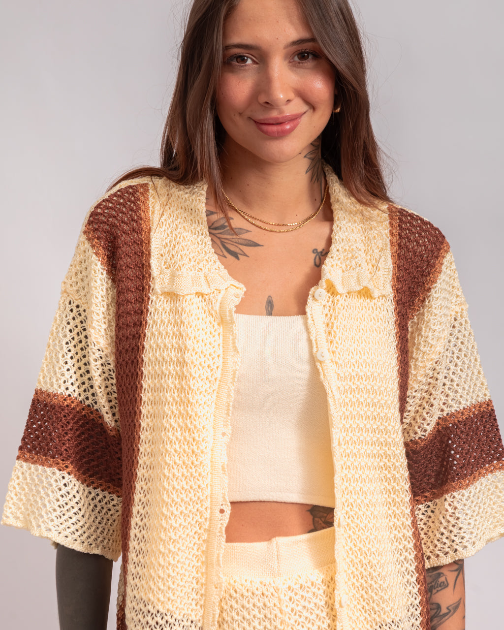 Conjunto Camisa + Short Tricot Candy Colors
