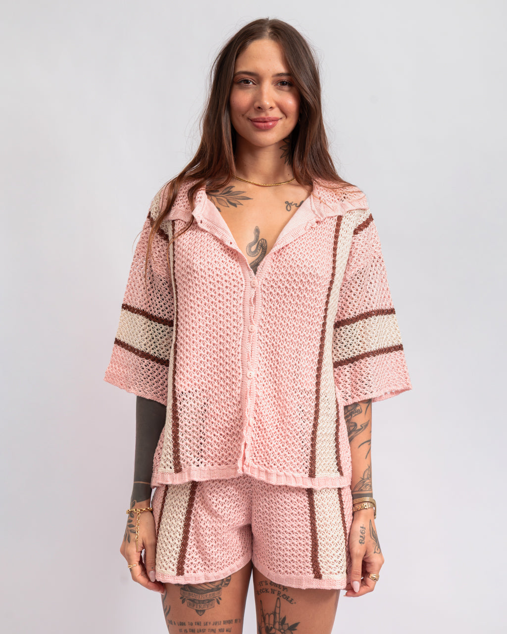 Conjunto Camisa + Short Tricot Candy Colors