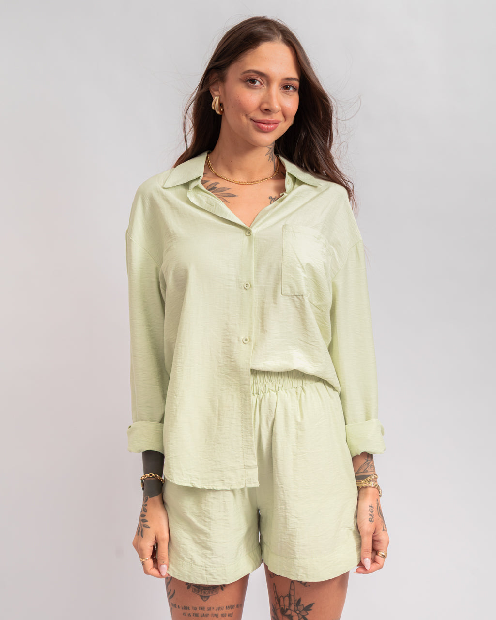 Conjunto em Alfaiataria Belle - Camisa + Short