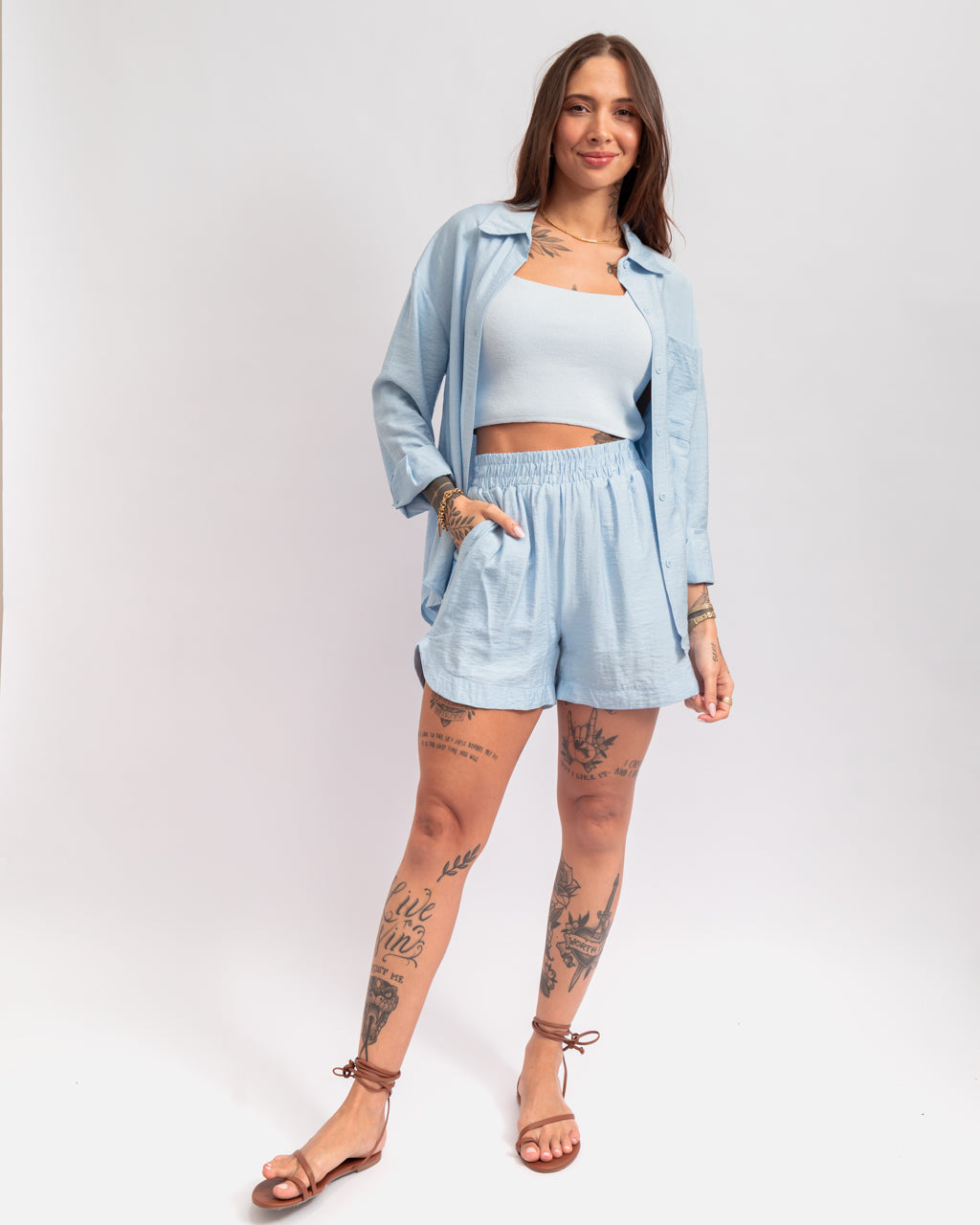 Conjunto em Alfaiataria Belle - Camisa + Short