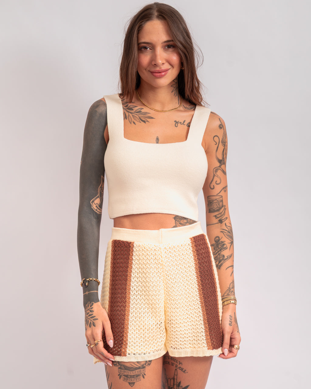 Conjunto Camisa + Short Tricot Candy Colors