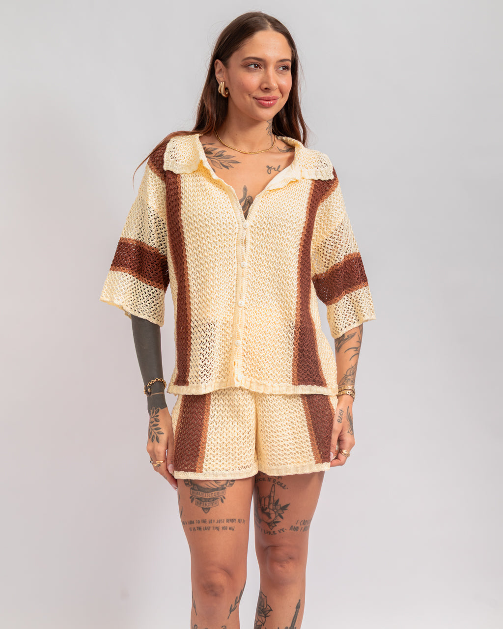 Conjunto Camisa + Short Tricot Candy Colors