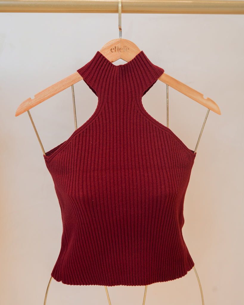 Blusa Tricot Gabriela - Decote Orgânico Cavado