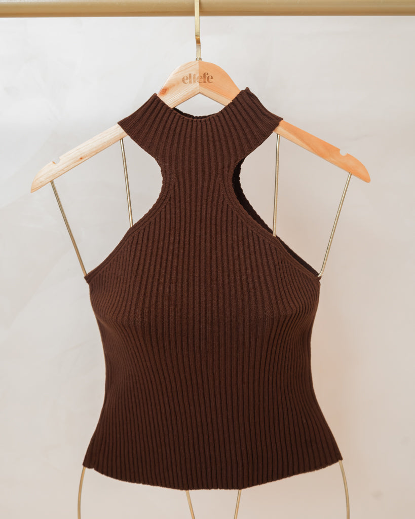 Blusa Tricot Gabriela - Decote Orgânico Cavado