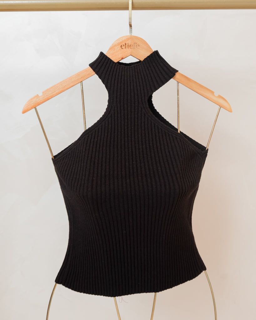 Blusa Tricot Gabriela - Decote Orgânico Cavado