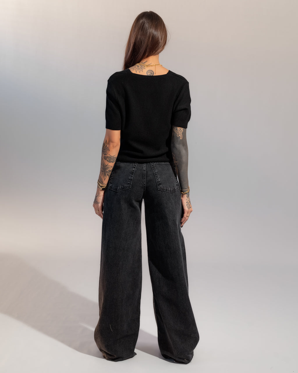 Blusa Basic Manguinha em Tricot Texturizado