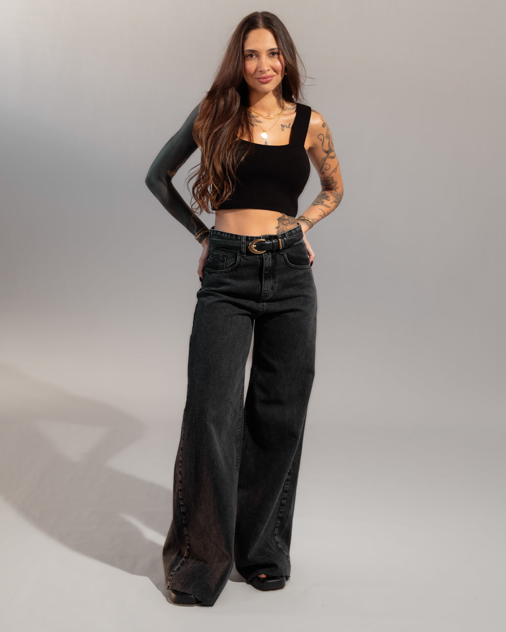 Top Reto Lisa em Tricot