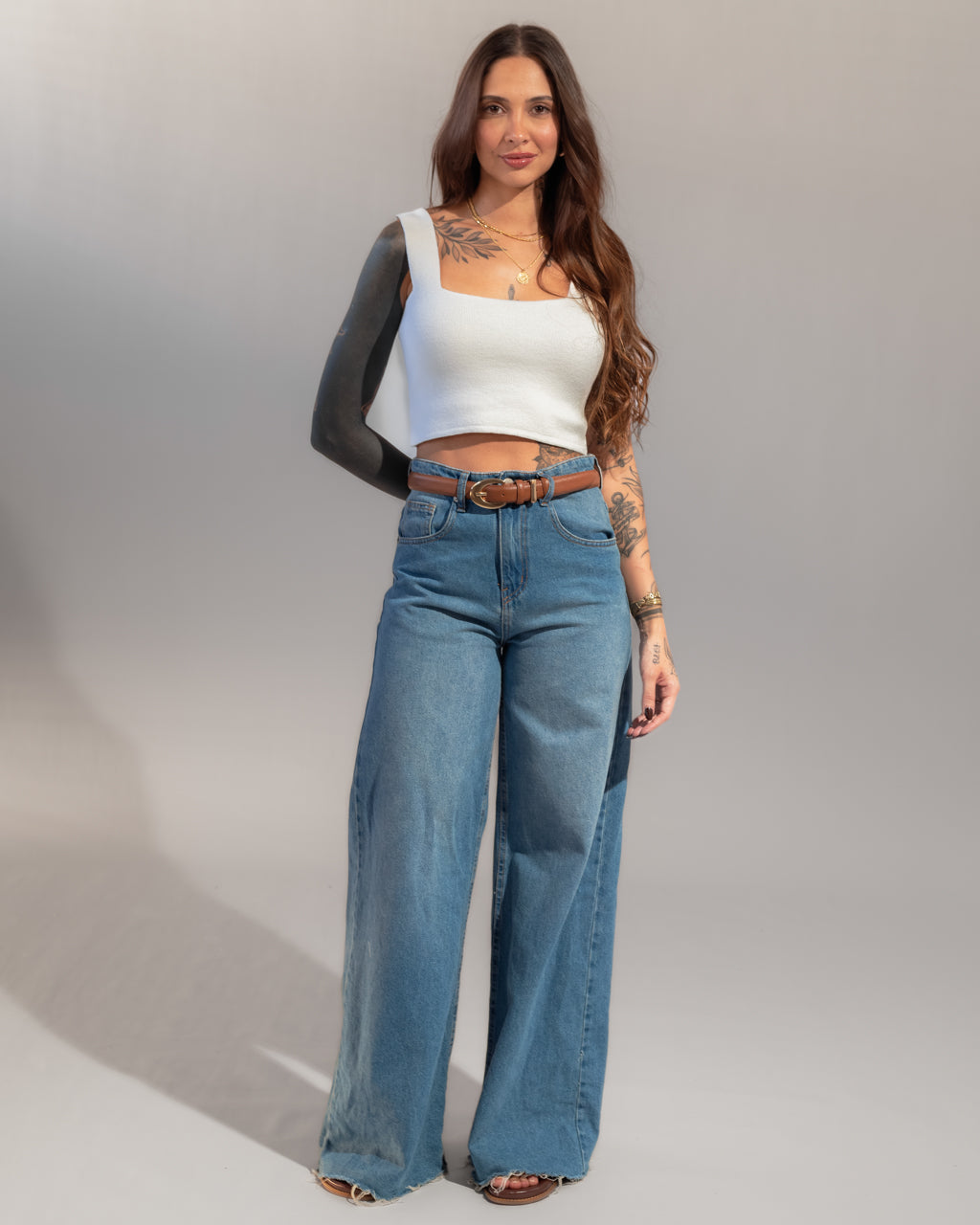 Top Reto Lisa em Tricot