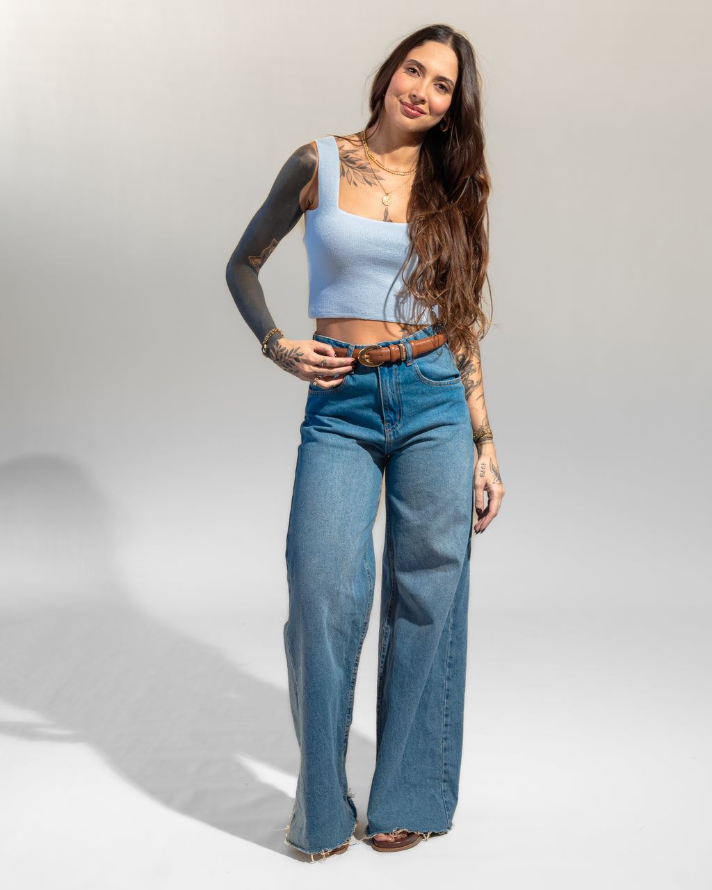 Top Reto Lisa em Tricot
