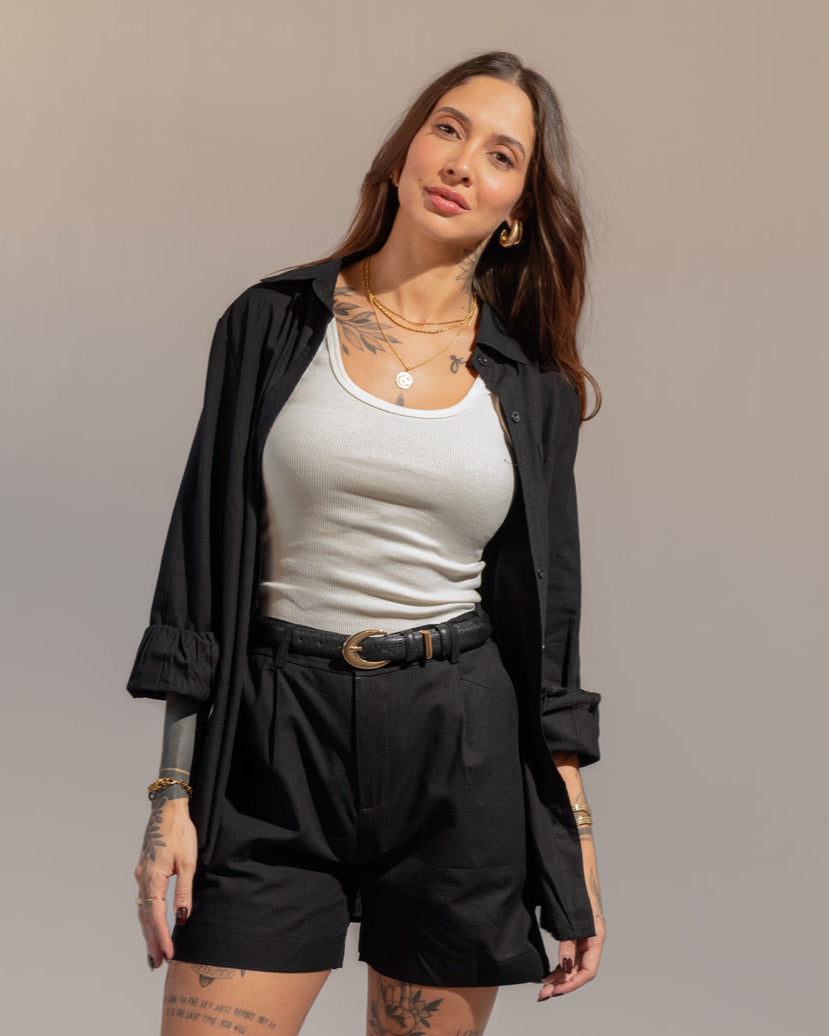 Conjunto em Alfaiataria Capri - Camisa + Short