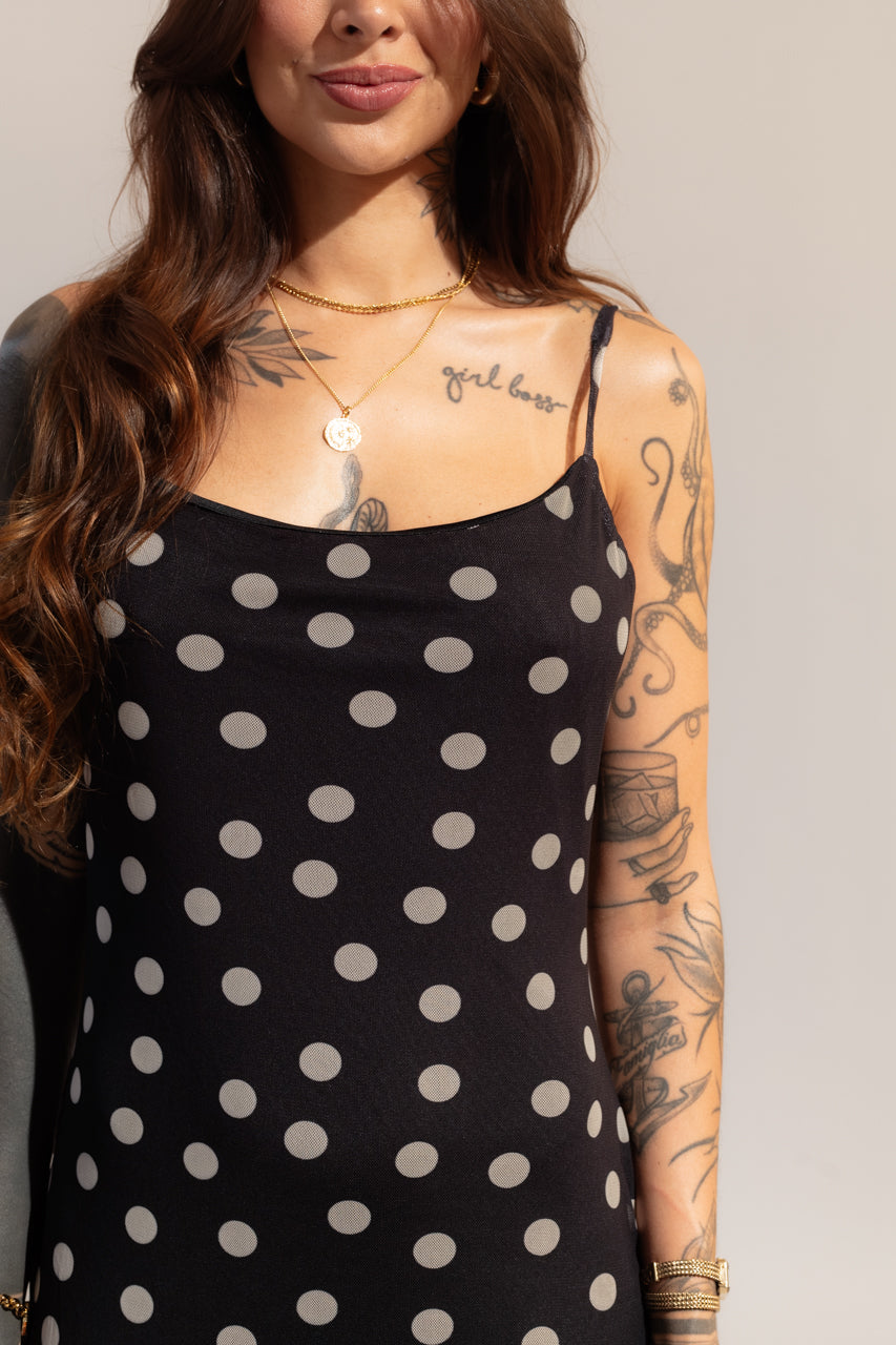 Vestido Longuete em Tule Poá