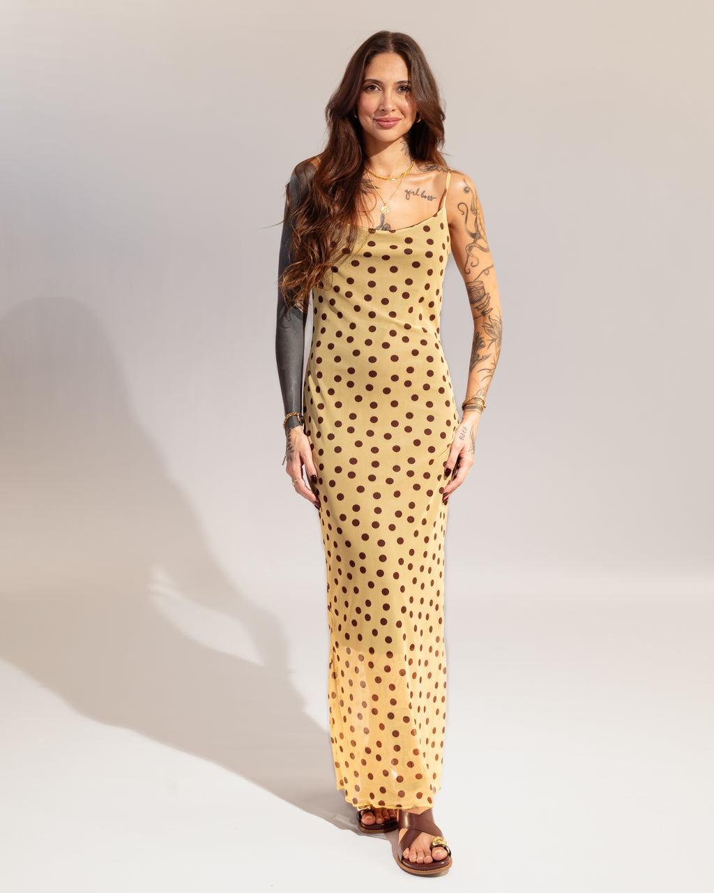 Vestido Longuete em Tule Poá