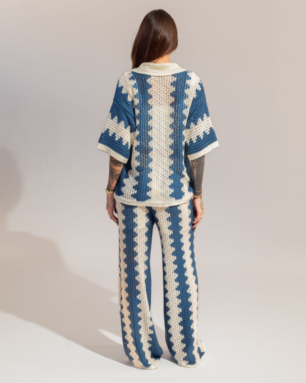 {PRÉ-VENDA} Conjunto Calça + Camisa em Tricot - Mykonos
