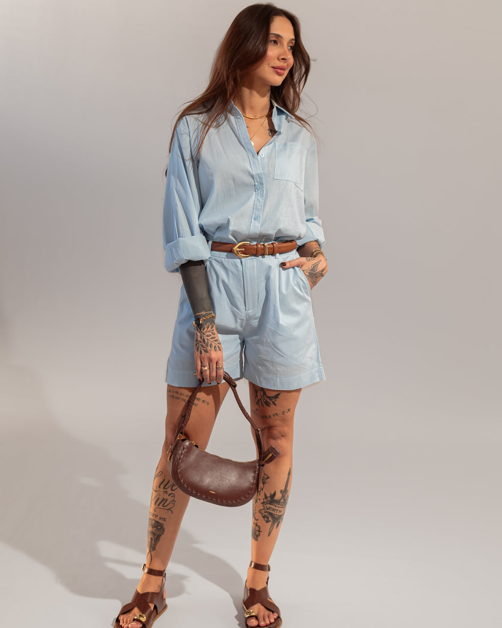 Conjunto em Alfaiataria Capri - Camisa + Short