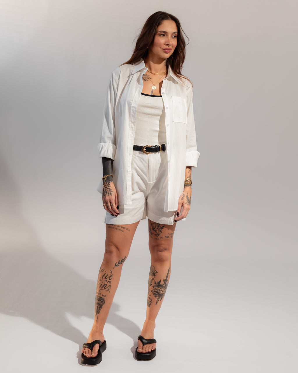 Conjunto em Alfaiataria Capri - Camisa + Short