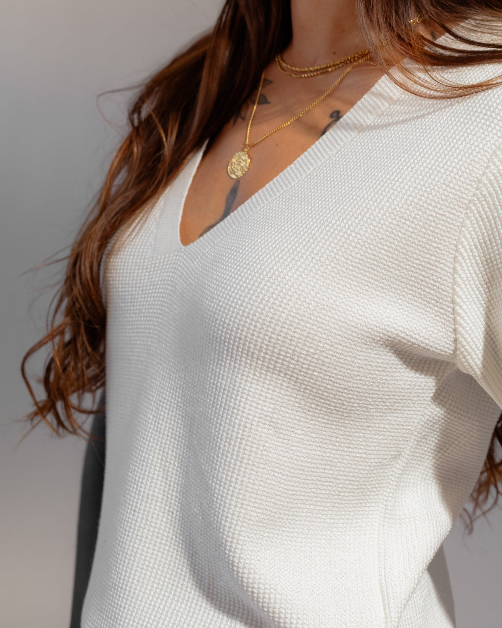 Blusa Basic Manguinha em Tricot Texturizado